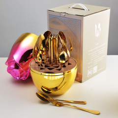 24pcs Colored plastic eggs for tableware