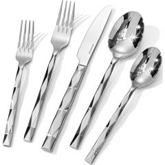 Silverware Set, Luxury Flatware Set for 4, Stainless Steel Cutlery Set with Diamond Cut Pattern for Kitchen, Home, Wedding, Party, Mirror Polished and Dishwasher Safe