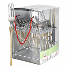 43PCS HIGH QUALITY CUTLERY SET   GOLD POLISH 