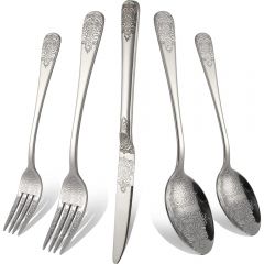 Silverware Set Stainless Steel Flatware Cutlery Set Service for Utensil