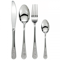Food-Grade Stainless Steel Flatware Set, Mirror Polished Spoons And Forks Knife Set, Heavy Duty Cutlery Utensils Set for Home Kitchen Restaurant Wedding