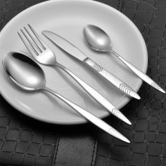 Food-Grade Stainless Steel Flatware Set, Mirror Polished Spoons And Forks Knife Set, Heavy Duty Cutlery Utensils Set for Home Kitchen Restaurant Wedding