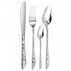 Food-Grade Stainless Steel Flatware Set, Mirror Polished Spoons And Forks Knife Set, Heavy Duty Cutlery Utensils Set for Home Kitchen Restaurant Wedding