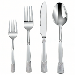 Food-Grade Stainless Steel Flatware Set, Mirror Polished Spoons And Forks Knife Set, Heavy Duty Cutlery Utensils Set for Home Kitchen Restaurant Wedding