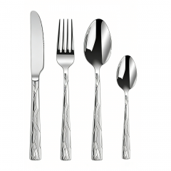 Food-Grade Stainless Steel Flatware Set, Mirror Polished Spoons And Forks Knife Set, Heavy Duty Cutlery Utensils Set for Home Kitchen Restaurant Wedding