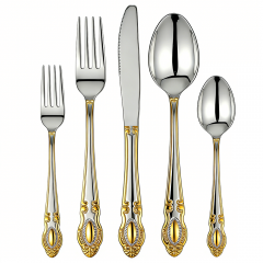 Food-Grade Stainless Steel Flatware Set, Mirror Polished Spoons And Forks Knife Set, Heavy Duty Cutlery Utensils Set for Home Kitchen Restaurant Wedding