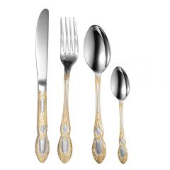 Food-Grade Stainless Steel Flatware Set, Mirror Polished Spoons And Forks Knife Set, Heavy Duty Cutlery Utensils Set for Home Kitchen Restaurant Wedding