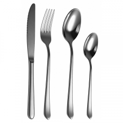 Food-Grade Stainless Steel Flatware Set, Mirror Polished Spoons And Forks Knife Set, Heavy Duty Cutlery Utensils Set for Home Kitchen Restaurant Wedding
