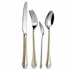 Food-Grade Stainless Steel Flatware Set, Mirror Polished Spoons And Forks Knife Set, Heavy Duty Cutlery Utensils Set for Home Kitchen Restaurant Wedding