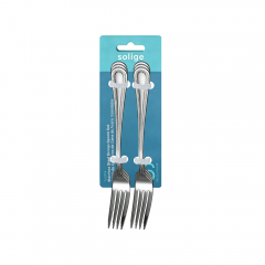 High quality tea fork tableware set 6 pieces with hanging forks Made of 430 material Flatware Stock Buffed Polishing