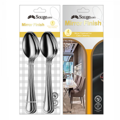 4pcs dinner spoon with paper card
