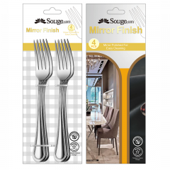 4pcs dinner fork with paper card