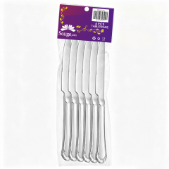 6 Sets of Table Knife Set (with PVC Packaging Box) - Premium Mirror Finish