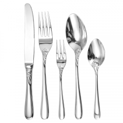 High-quality stainless steel tableware set of 5 pieces